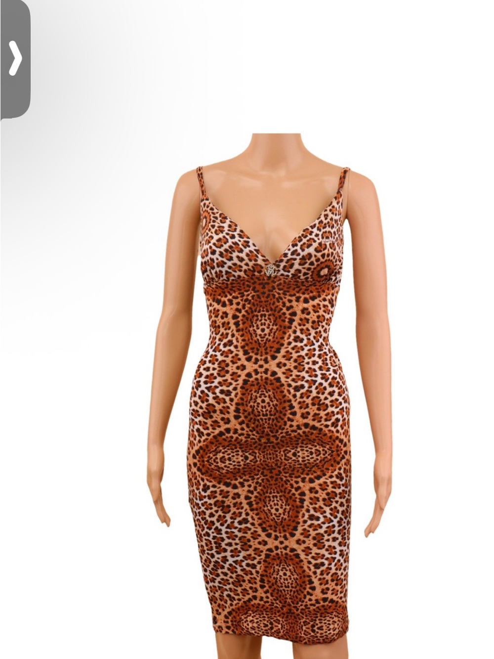 Roberto Cavalli Leopard-Print Midi Dress - Brown/Black